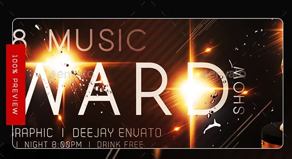Award Poster Template PSD Free Download