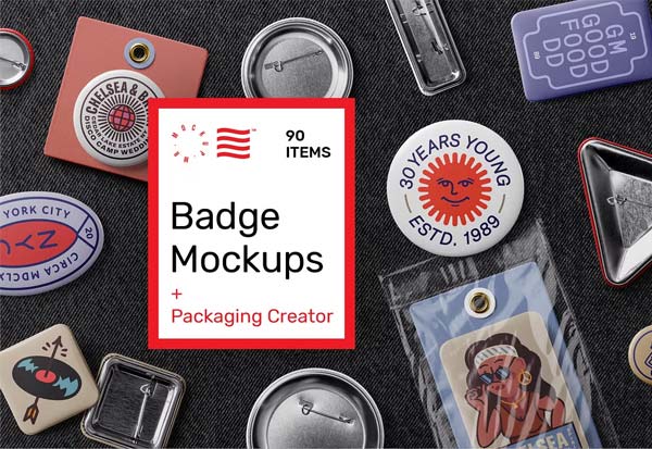 Badge Mockups Packaging Creator