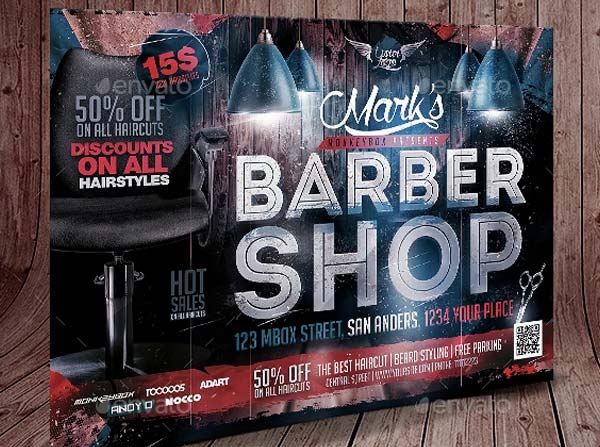 Barber Shop Flyer PSD Template