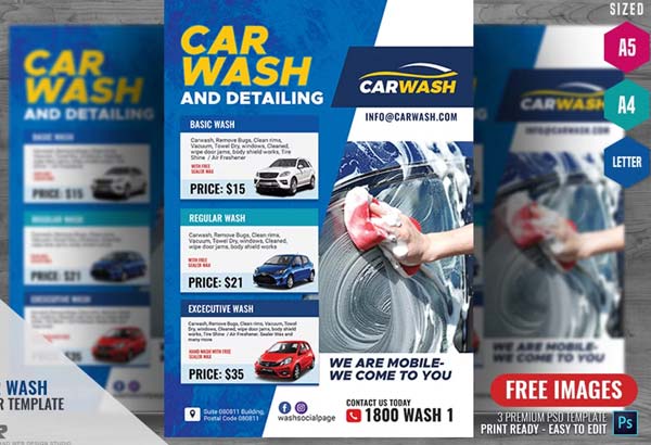 Car Wash Promotional Flyer Template