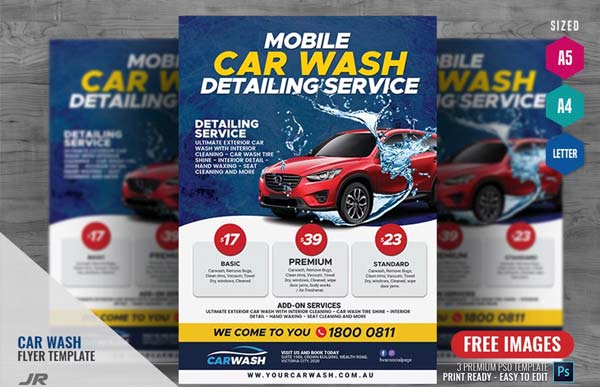 Car Wash and Detailing Center Flyer Download