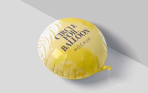 Circle Foil Balloon Mockups
