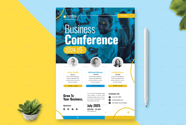 Conference Flyer Printable Template