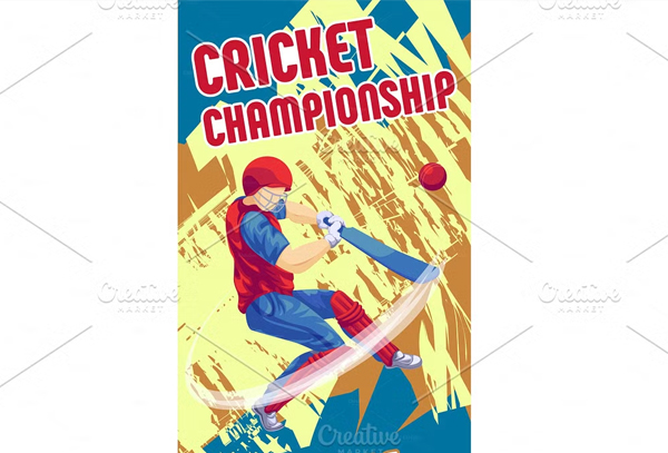 Cricket Concept Banner Template