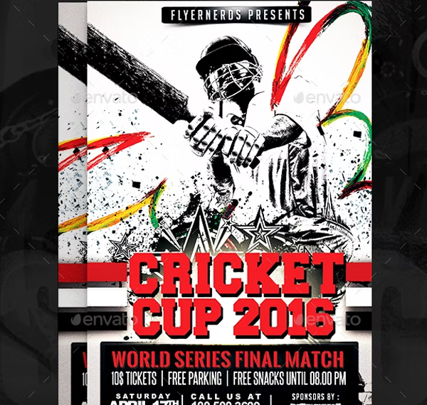 Cricket Cup Sports Flyer