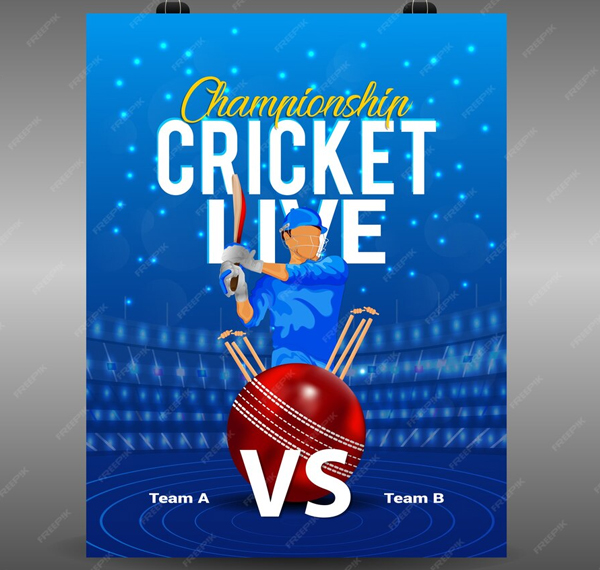 Cricket match Concept Flyer Template