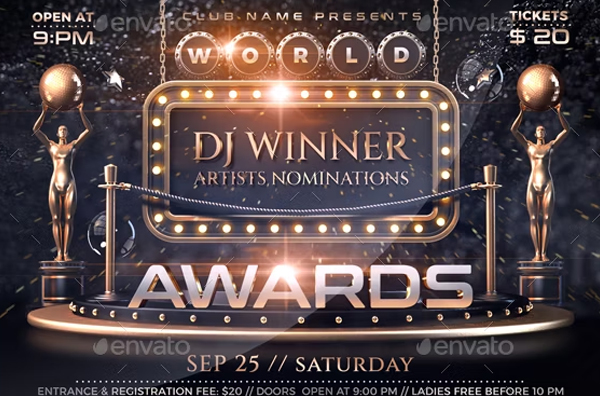 DJ Awards Flyer Template
