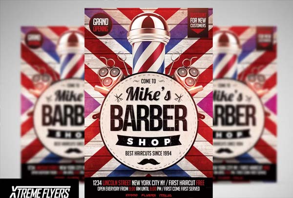 Editable Barbershop Flyer Template