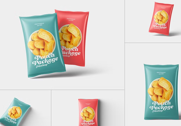 Food Pouch Packaging Mockups