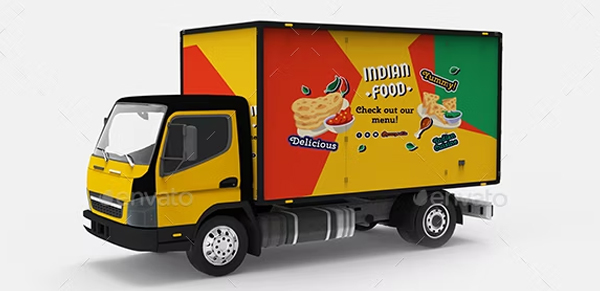 Food Truck Mockup PSD Download