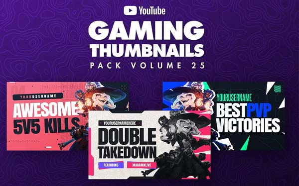 Gaming Youtube Thumbnail Templates