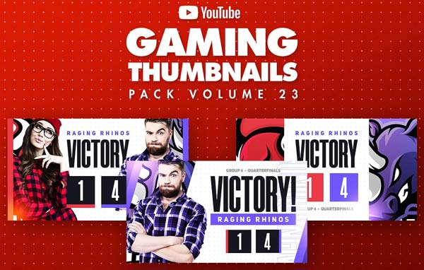 Gaming Youtube Thumbnails PSD Download