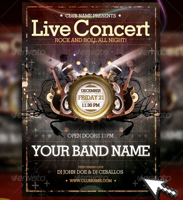 Live Concert Flyer Template