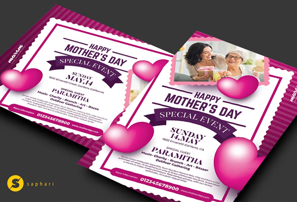 Mother Day Drawing Flyer Template