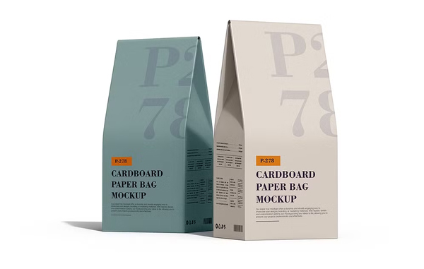 Paper Coffee Bag Packaging Mockup