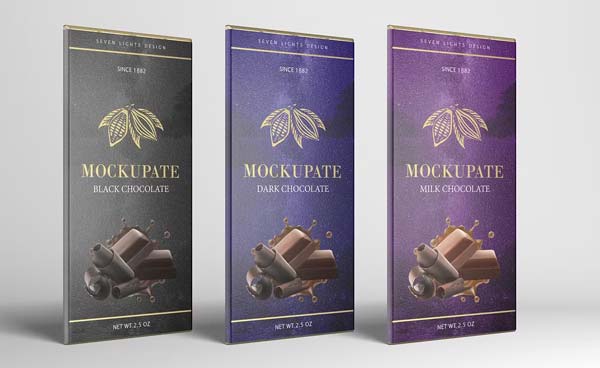 Chocolate Bar Packaging Mockups Download