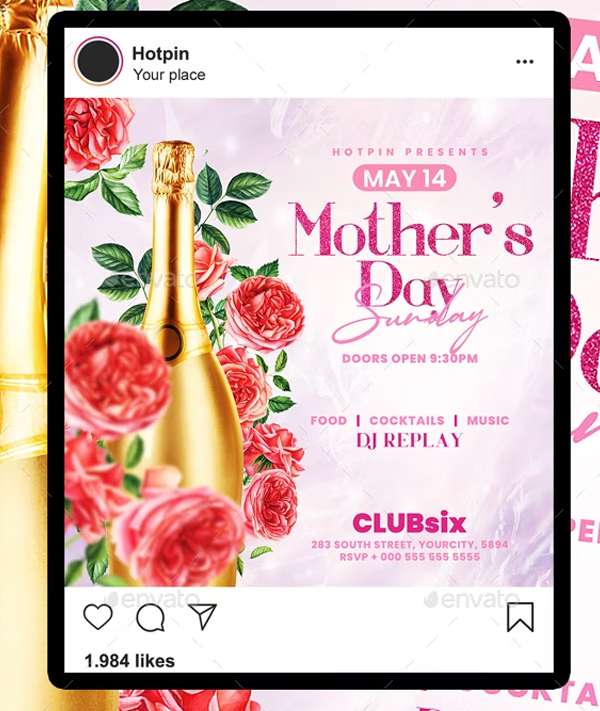 Printable Mothers Day Flyer Template
