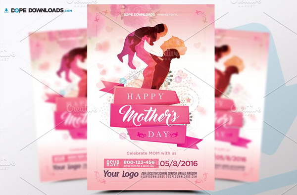Simple Mothers Day Flyer Template