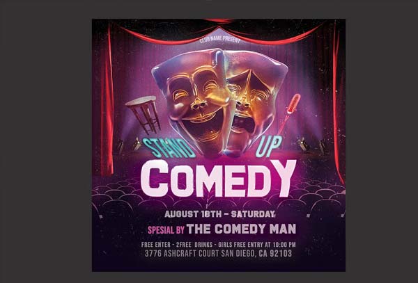 Stand Up Comedy Show Flyer Design
