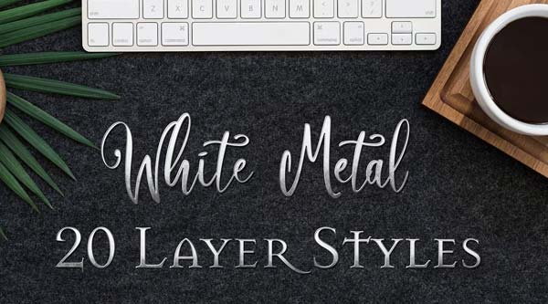 White Metal Photoshop Layer Styles