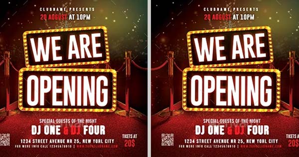 Grand Opening Flyer Editable Templates
