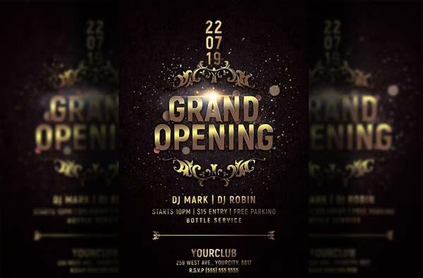 Grand Opening Party Flyer Design