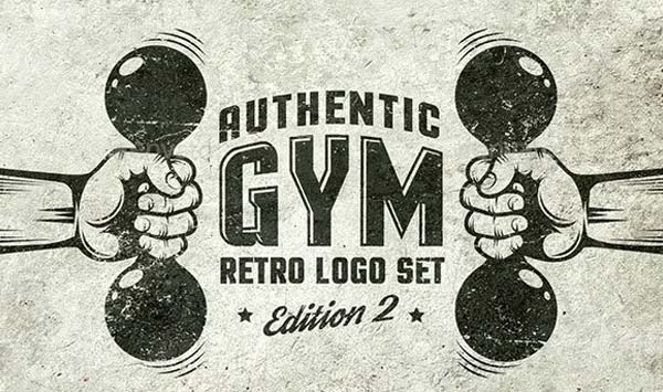 Gym Retro Logo set