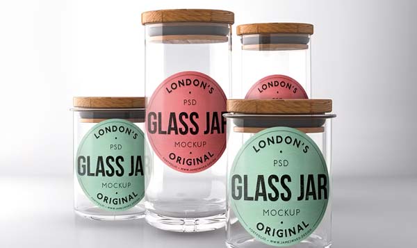 Glass Mason Jar Mock-ups