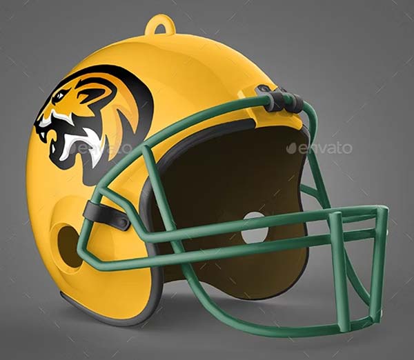 Realistic Football Helmet Mockup