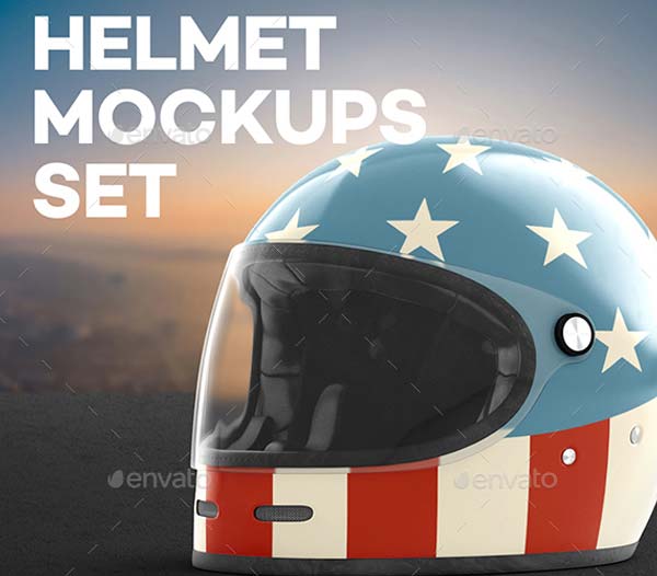 Simple Helmet Mockups Set