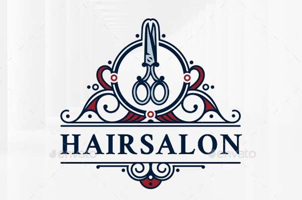 Vintage Hair Salon Logo Template