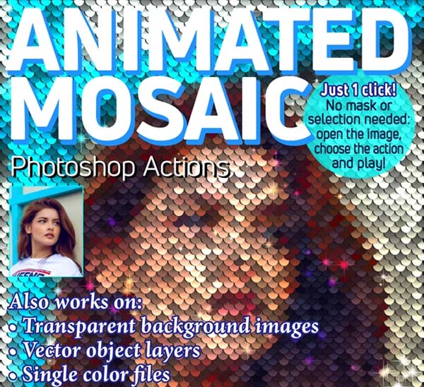 Animated Mosaic Photoshop Actions