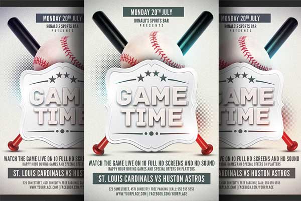 Baseball Game Flyer Template