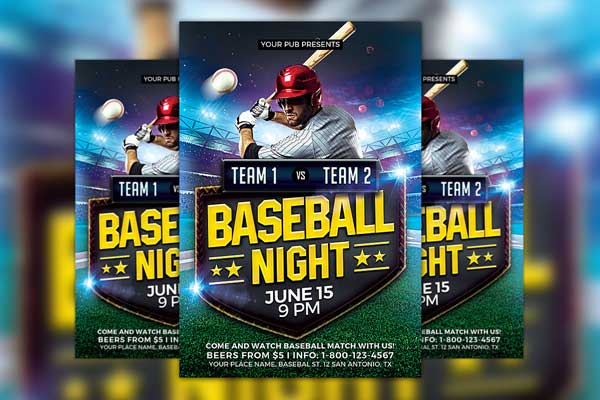 Baseball Match Flyer Template