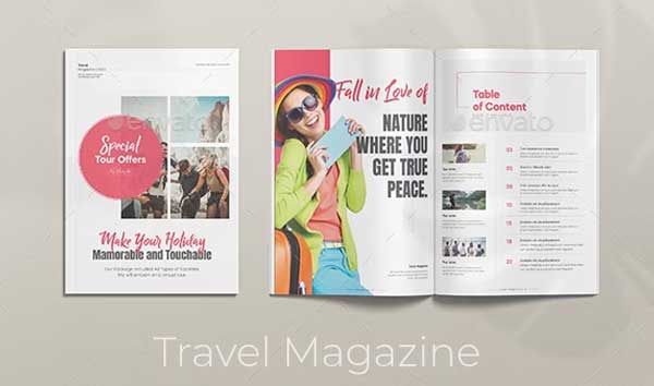 Beautiful Travel Magazine Templates