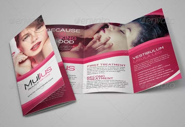 Beauty Care Trifold Brochure Template