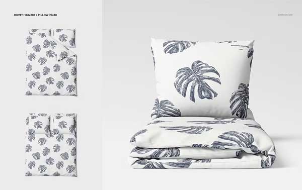 Bedding Set Many Sizes Mockup Set