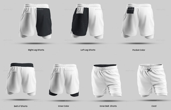 Black Shorts Mockup