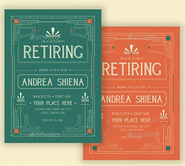 Classic Retirement Party Invitation Template