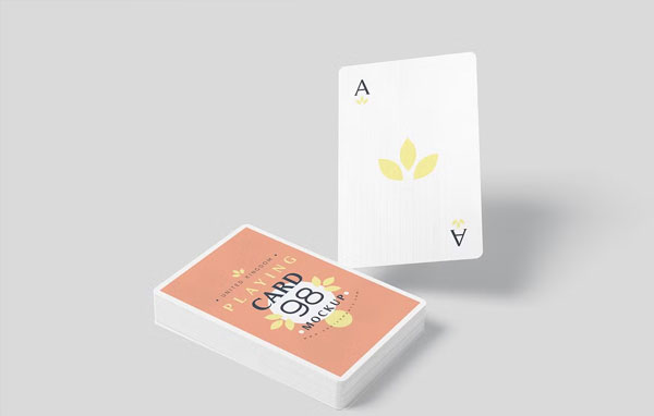 Creative Playing Card Mockup Free PSD