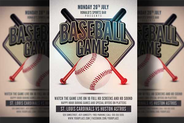 Download For Baseball Game Flyer Template