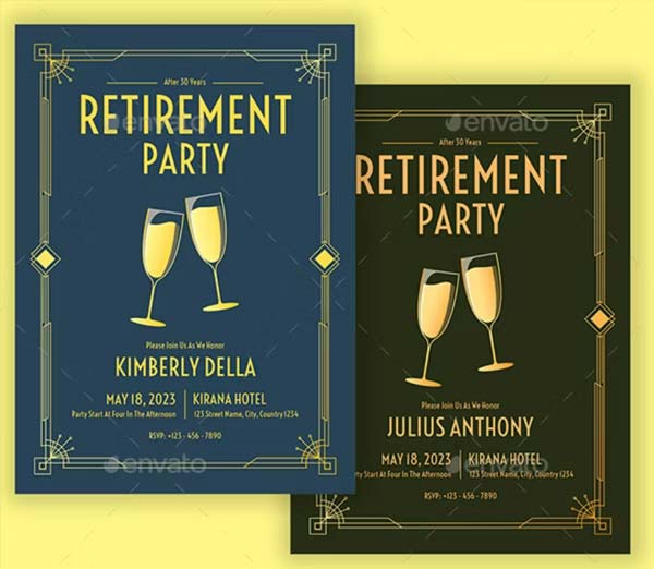 Elegant Retirement Party Invitation