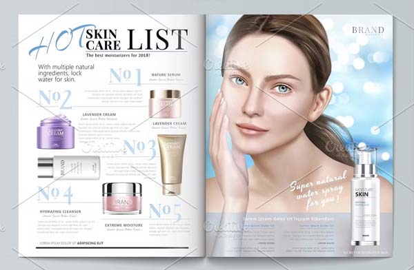 Elegant Skin Care Magazine Template