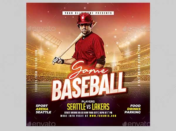 Free Baseball Flyer Template Word