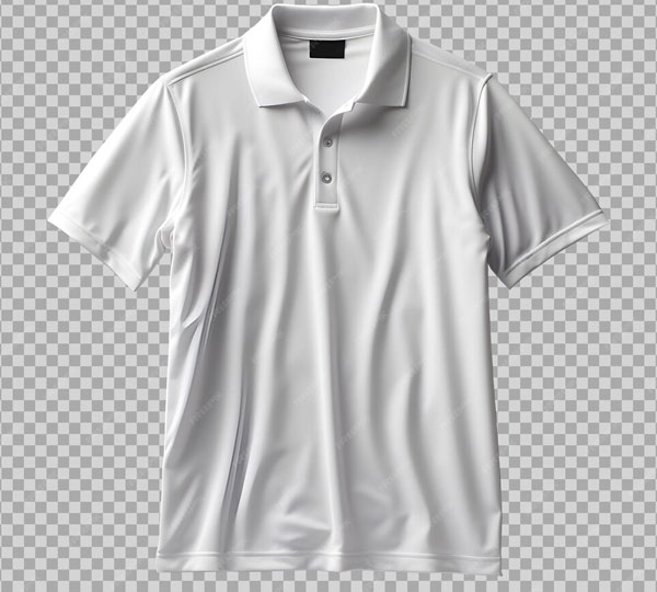 Free Man White Polo Shirt Mockup