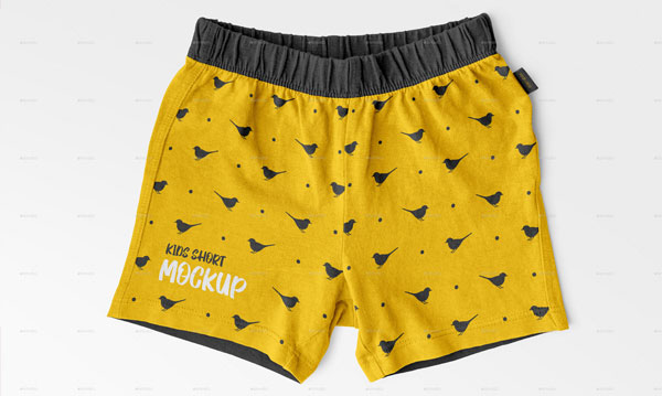 Kids Cotton Shorts Mockup Set