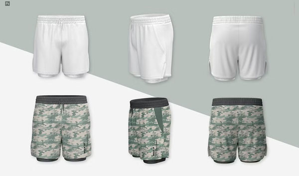 Men's Shorts With PSD Template