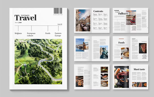 Minimal Travel Magazine Template