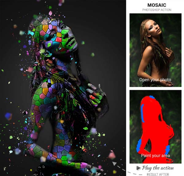 Mosaic Photoshop Action Download