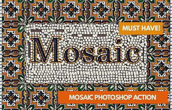 Mosaic Photoshop Actions Download